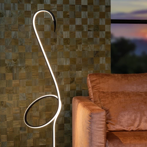 Lucide FLAMINGO - Vloerlamp - LED - RGB - Multicolor - sfeer 1